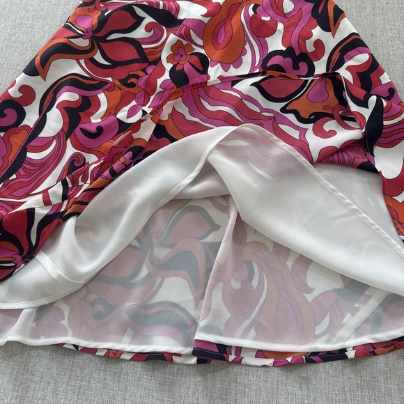 Vintage 100% Silk Skirt Women's 4 Lined A Line Fit & Flare Y2k 90s 60s 70s Retro - Picture 4 of 9